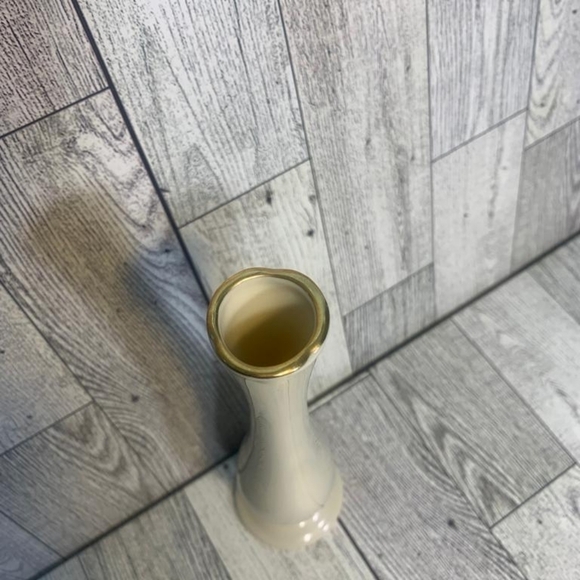 Unique Lenox Vase - Dark Cream with Raised Design - Picture 2 of 5